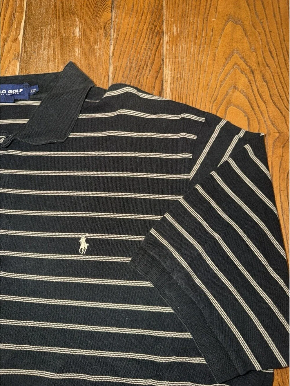 Polo Ralph Lauren Polo Shirt Men 2XL Black White Pony Golf